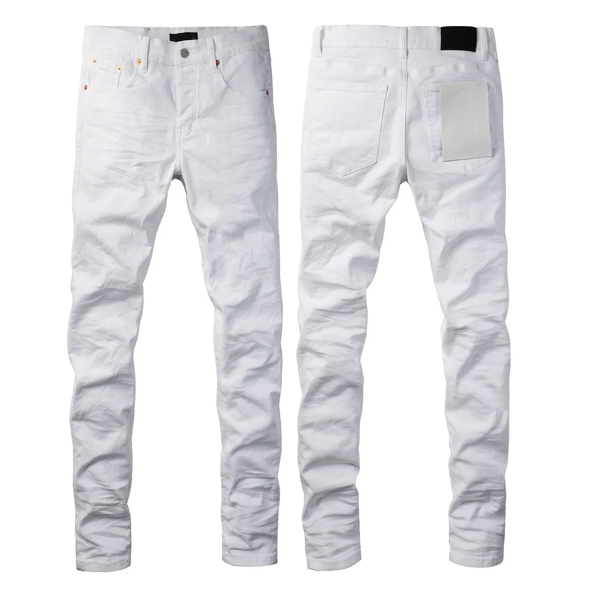 Men Jeans Fashion High Street Retro wash Light Blue Distressed Tie Dye  Stretch Skinny Button Fly Hole Ripped Jeans Pants