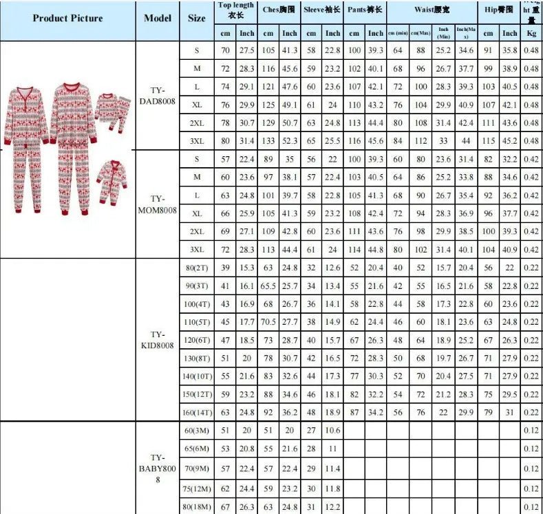 A family of three and four European and American long - sleeved moose print Christmas family pajamas - PratSN