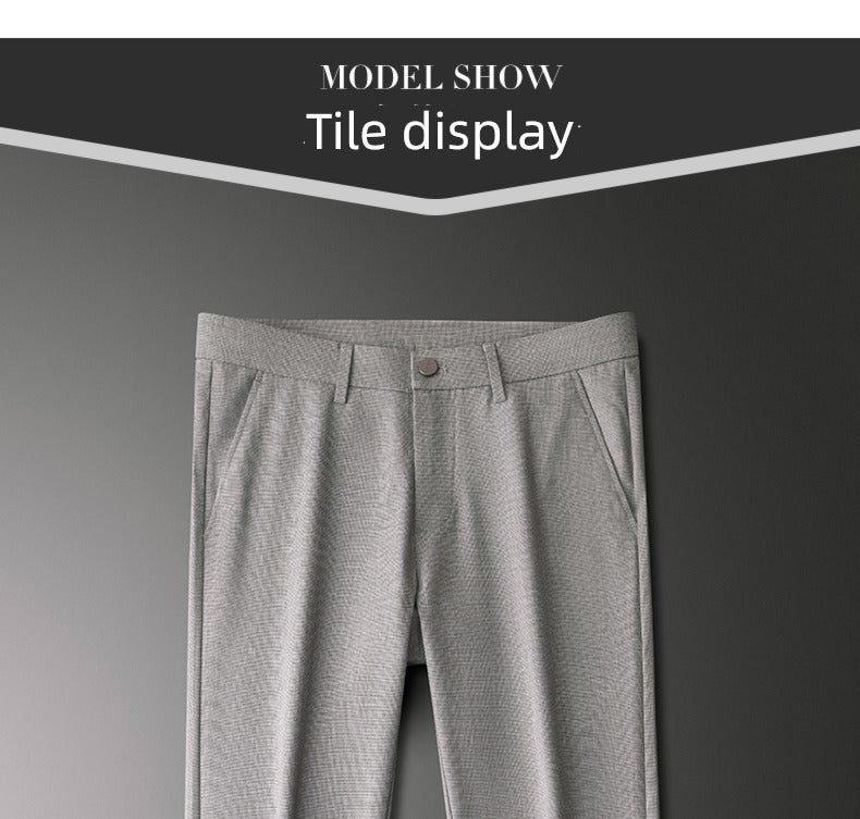Accessible Luxury Quality Houndstooth Slim - Fit Business Drape Pants for Men - PratSN