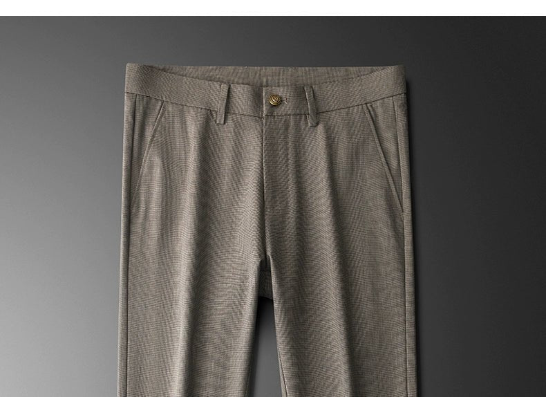 Accessible Luxury Quality Houndstooth Slim - Fit Business Drape Pants for Men - PratSN