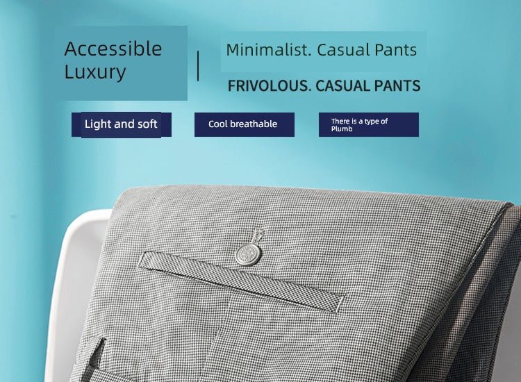 Accessible Luxury Quality Houndstooth Slim - Fit Business Drape Pants for Men - PratSN
