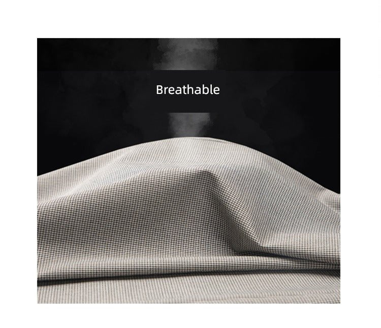 Accessible Luxury Quality Houndstooth Slim - Fit Business Drape Pants for Men - PratSN