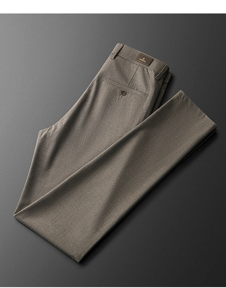 Accessible Luxury Quality Houndstooth Slim - Fit Business Drape Pants for Men - PratSN