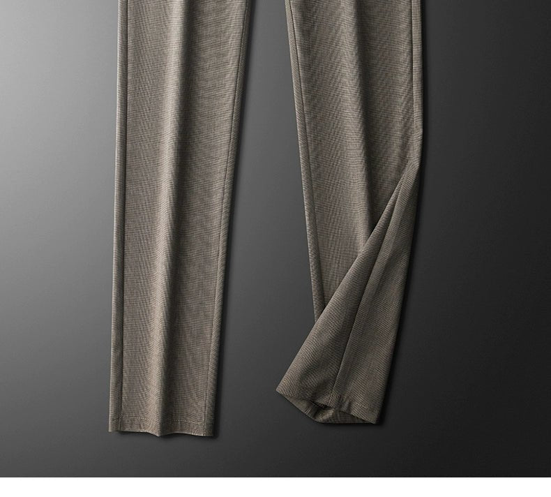 Accessible Luxury Quality Houndstooth Slim - Fit Business Drape Pants for Men - PratSN