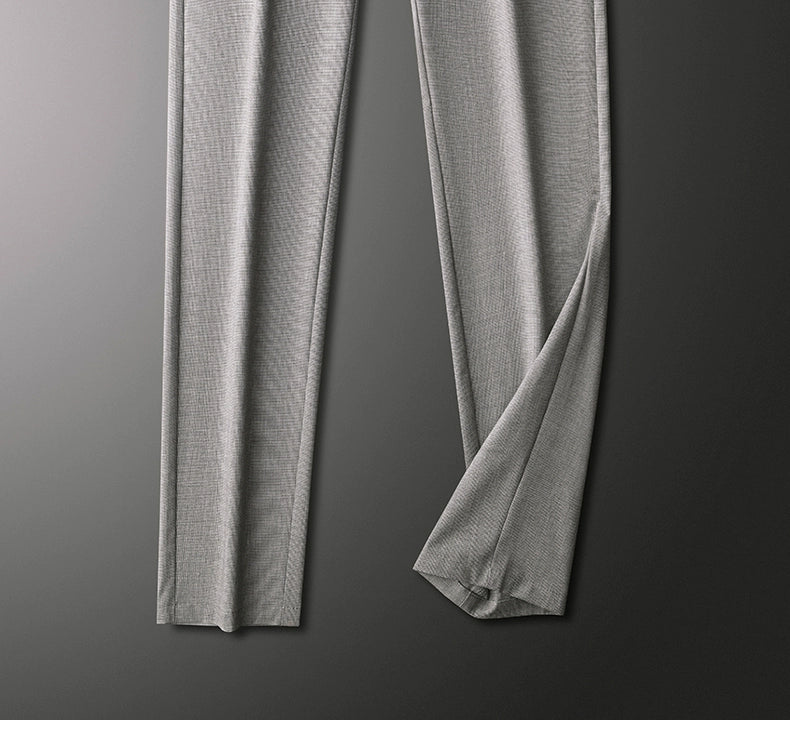 Accessible Luxury Quality Houndstooth Slim - Fit Business Drape Pants for Men - PratSN