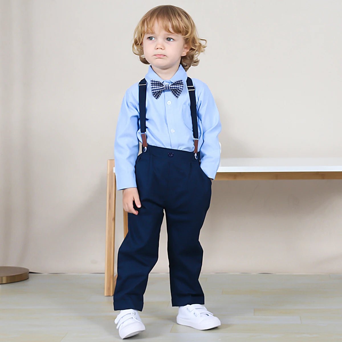 Adorable Toddler Boy Outfits Elegant Baby Wedding Formal Suit Kids Winter Gentleman Clothing Set Church Easter Birthday Parties - PratSN