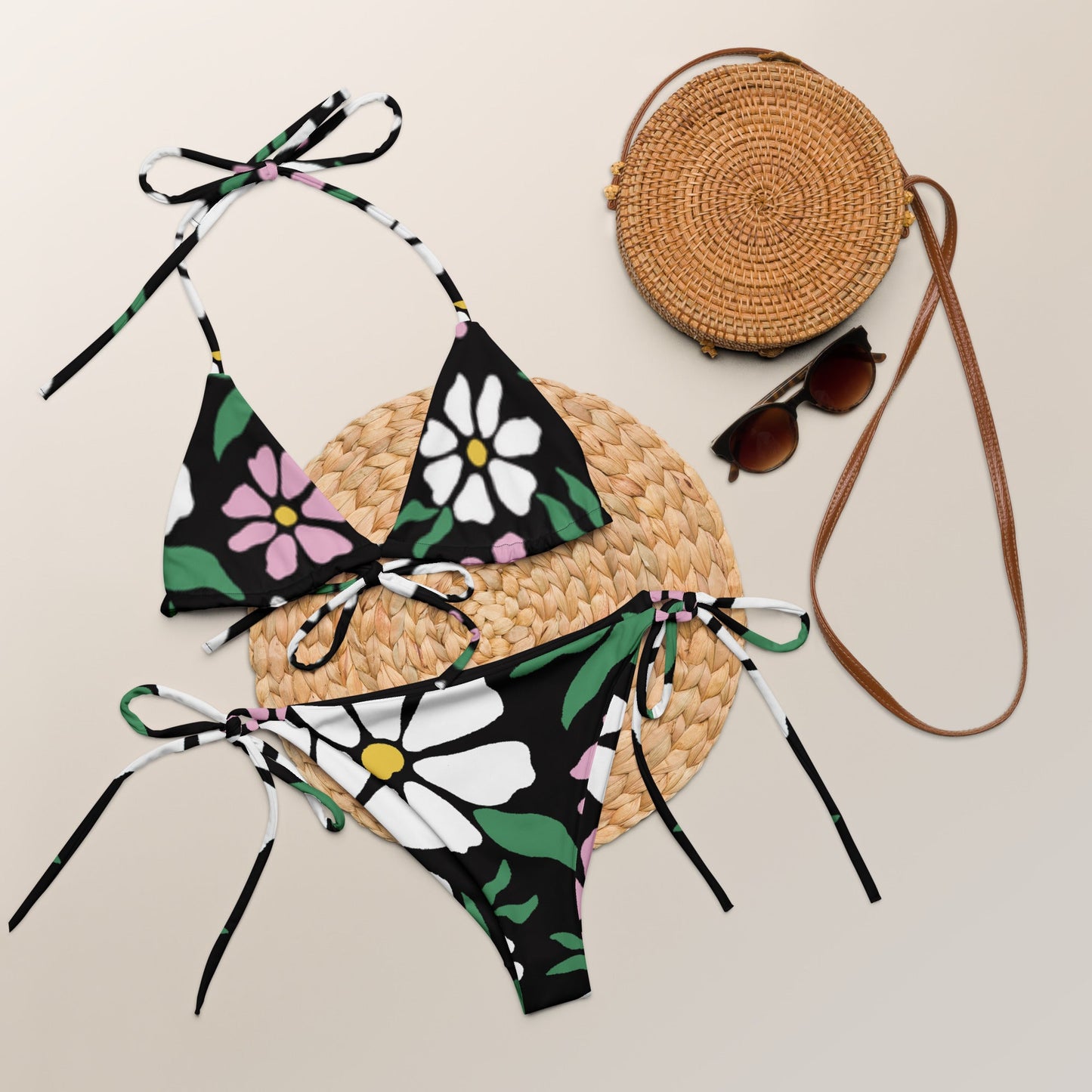 All - over print recycled string bikini. bathing suits, Swimming Suits. Women's Swimwear - PratSN