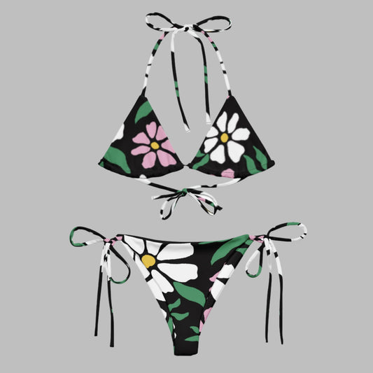 All - over print recycled string bikini. bathing suits, Swimming Suits. Women's Swimwear - PratSN