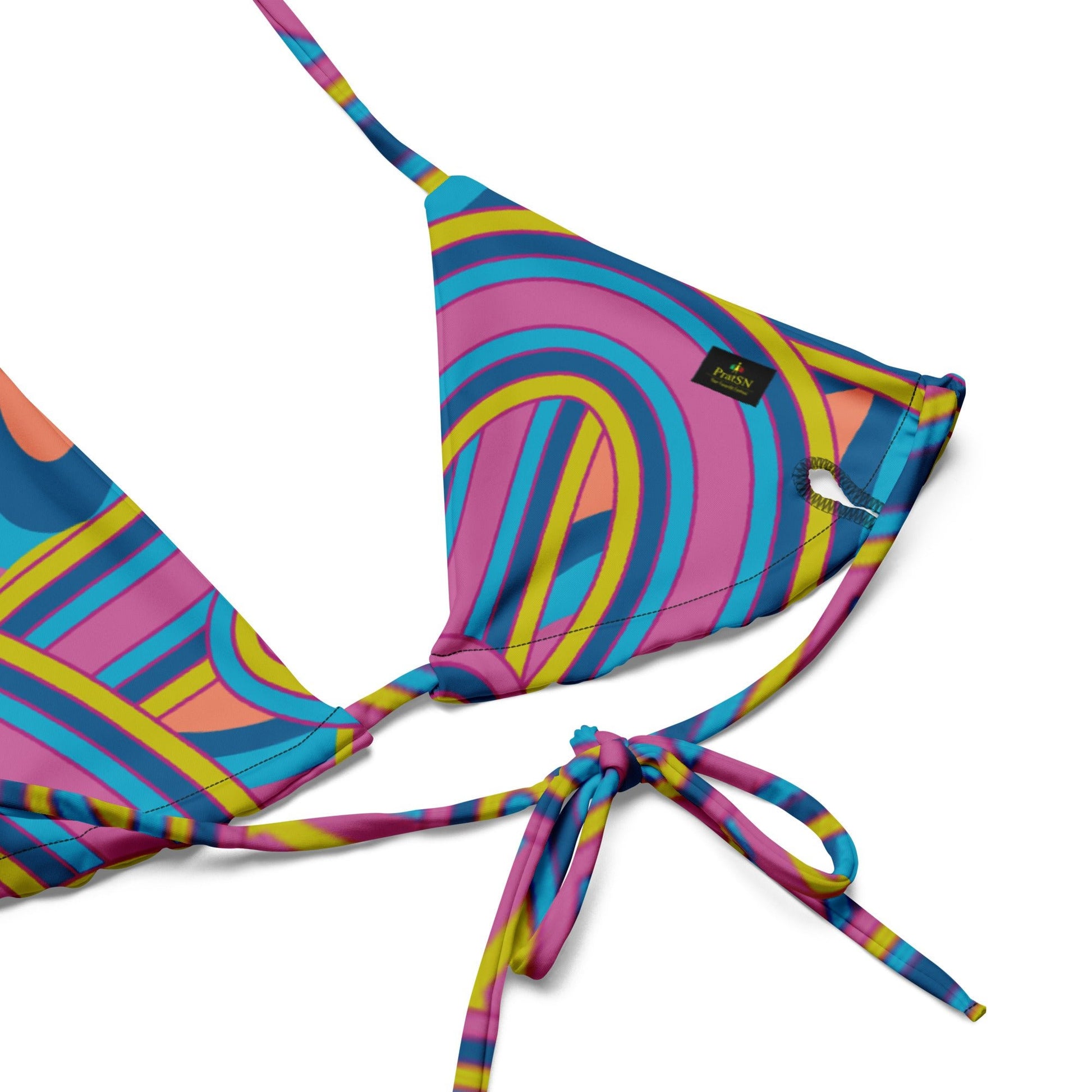 All - over print recycled string bikini, bathing suits, Swimming Suits. Women's Swimwear - PratSN