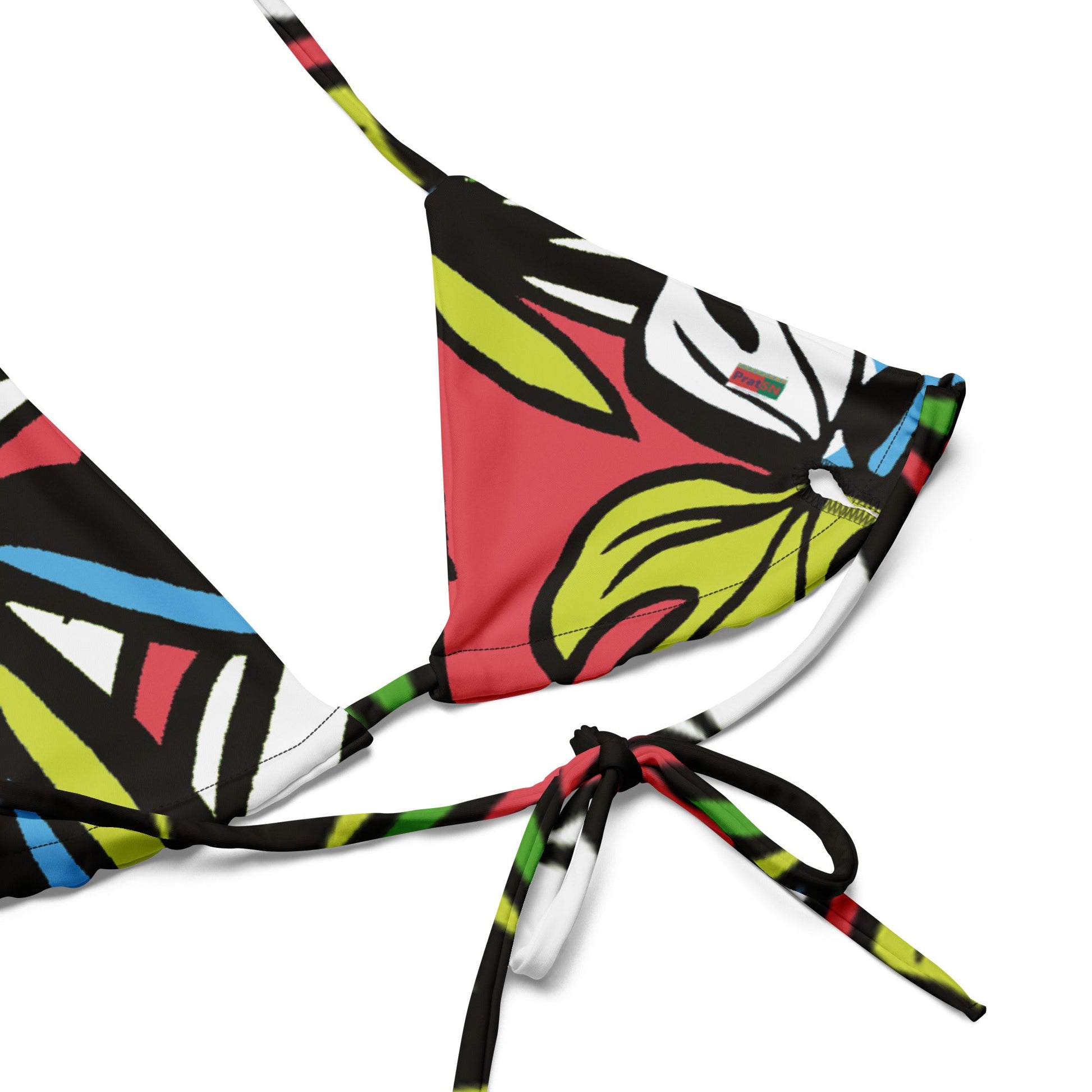 All - over print recycled string bikini, bathing suits, Swimming Suits. Women's Swimwear - PratSN