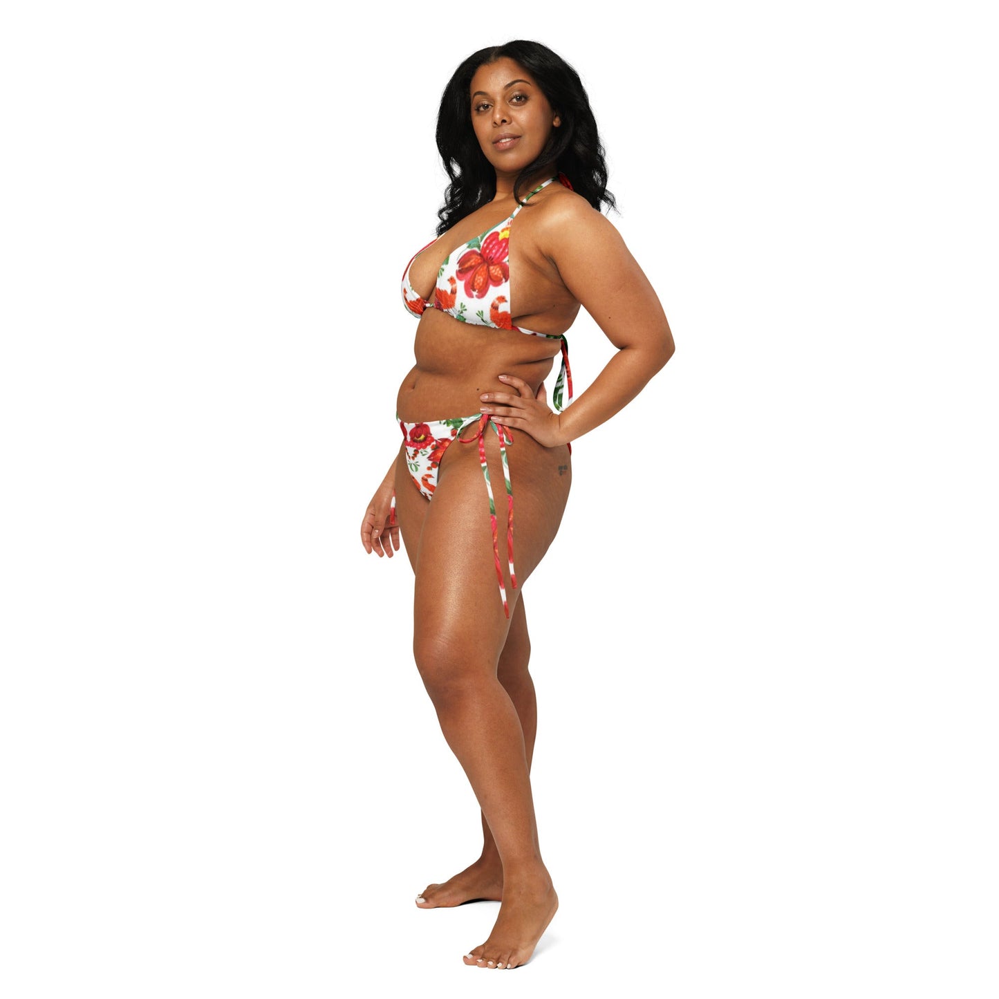 All - over print recycled string bikini. Floral Bikini - PratSN