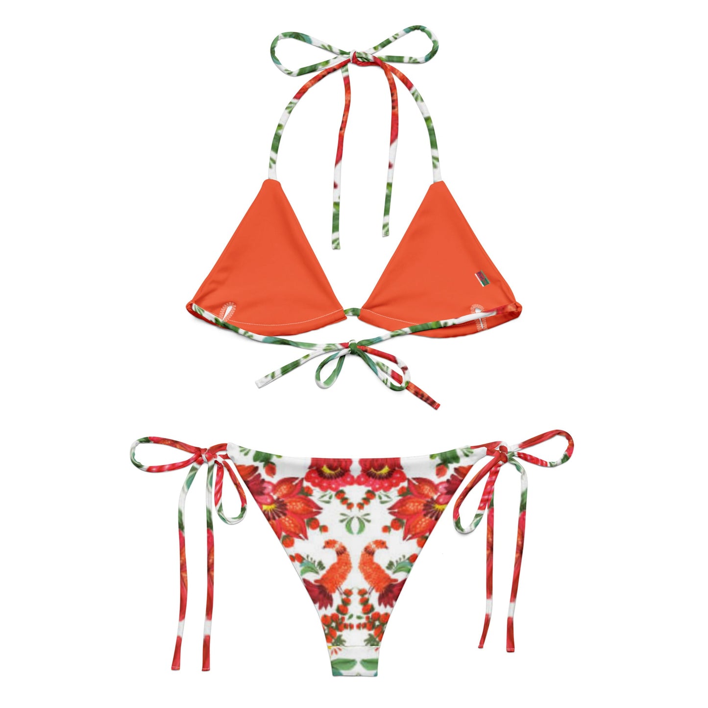 All - over print recycled string bikini. Floral Bikini - PratSN