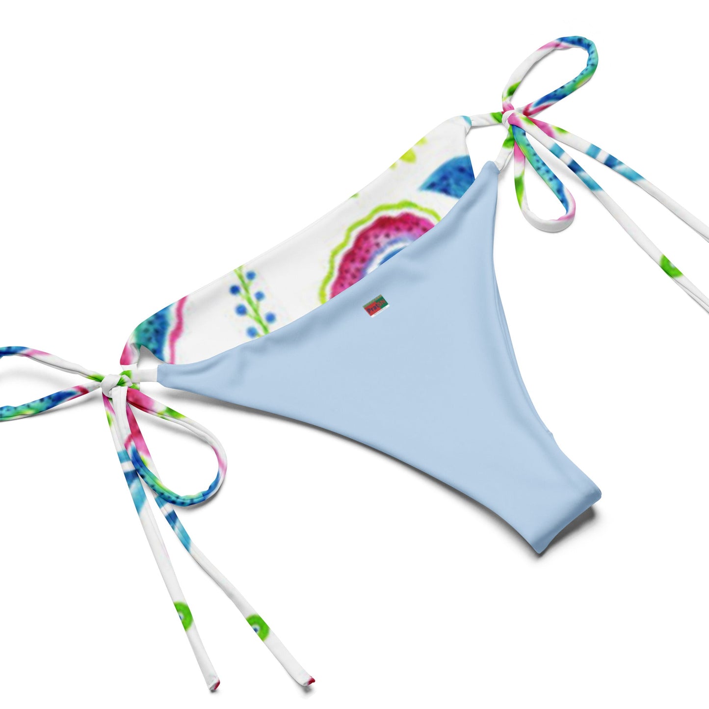 All - over print recycled string bikini, Swimming Suits. Women's outfit - PratSN