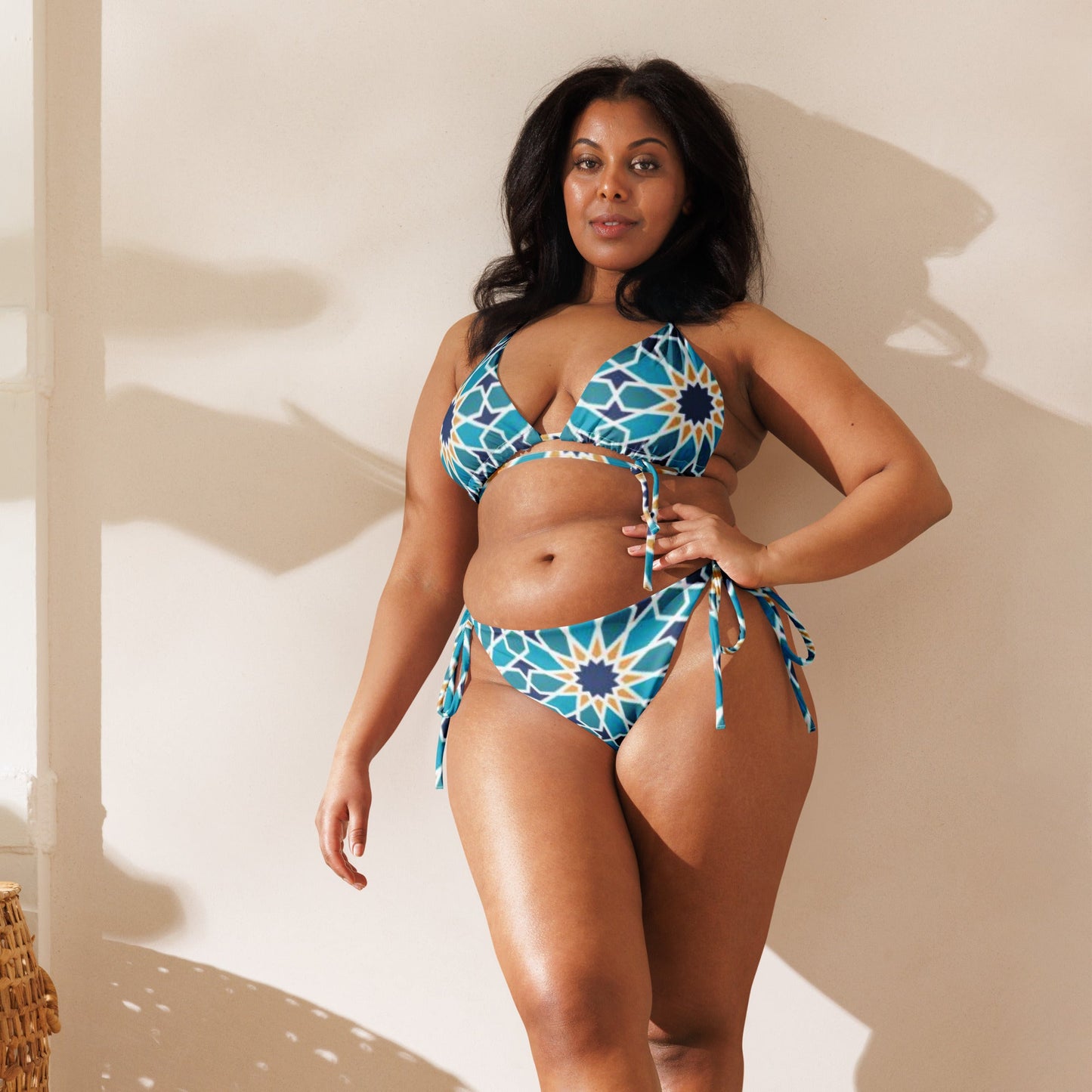 All - over print recycled string bikini, Women's Swimsuits Bathing Suits Swimwear bikinis and tankinis - PratSN