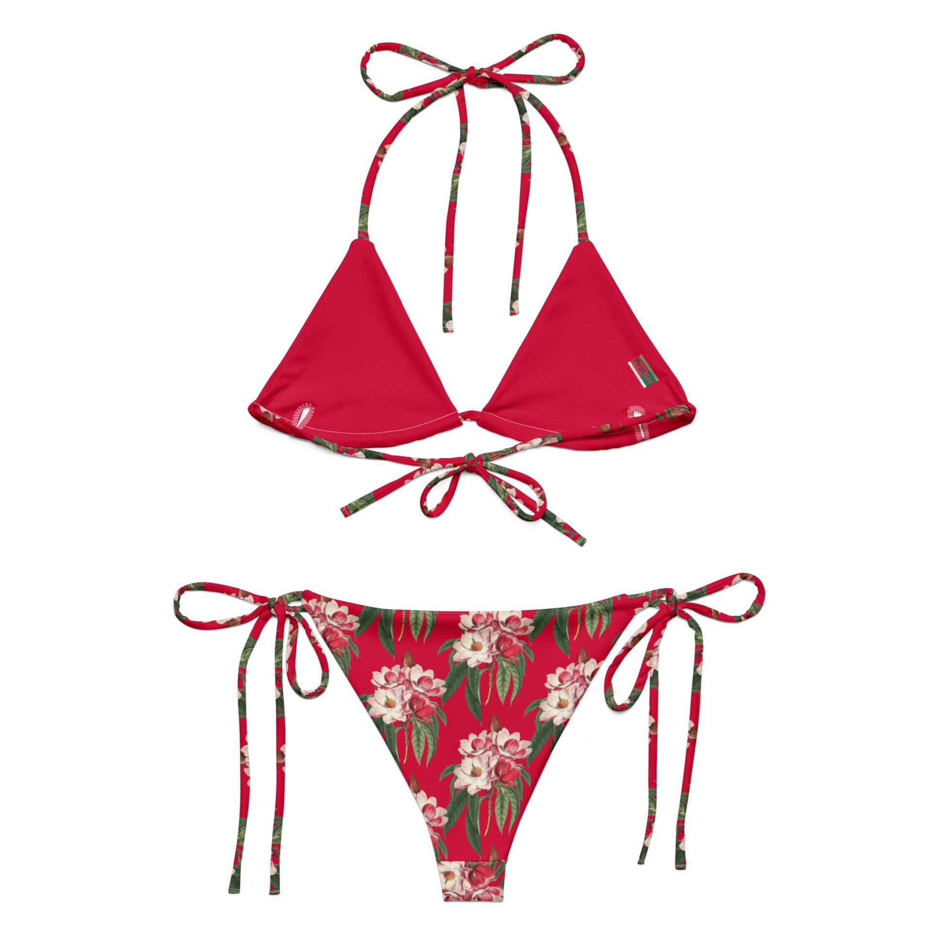 All - over print string bikini, Floral Bikini, Cute Summer Bikini - PratSN
