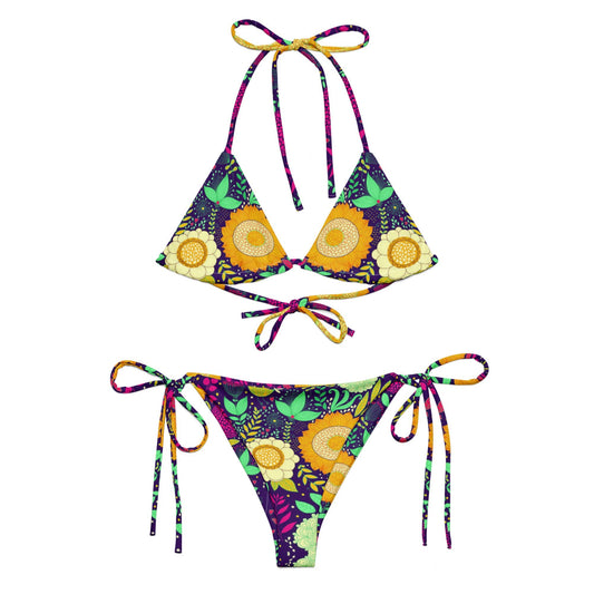 All - over print string bikini | Halter String Bikini Bottom - PratSN