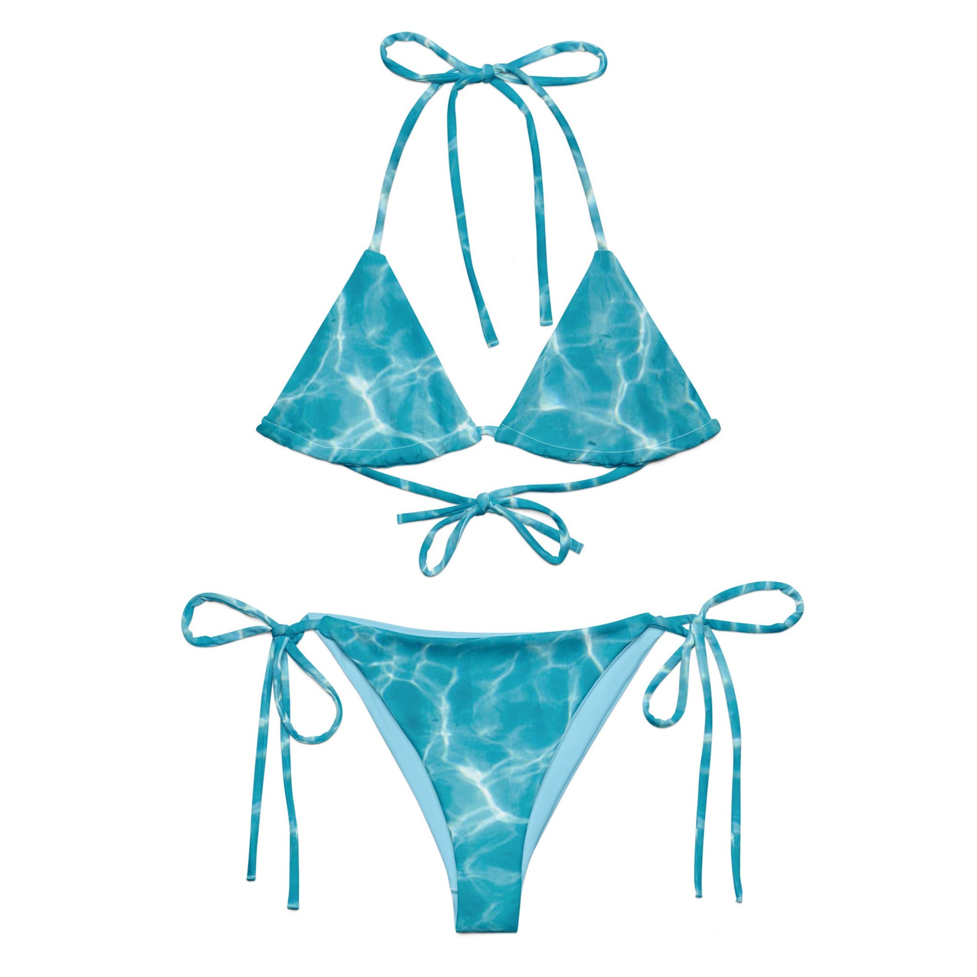 All - over print string bikini Halter String Bikini Bottom - PratSN