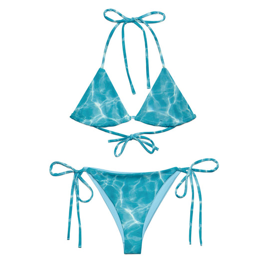 All - over print string bikini Halter String Bikini Bottom - PratSN