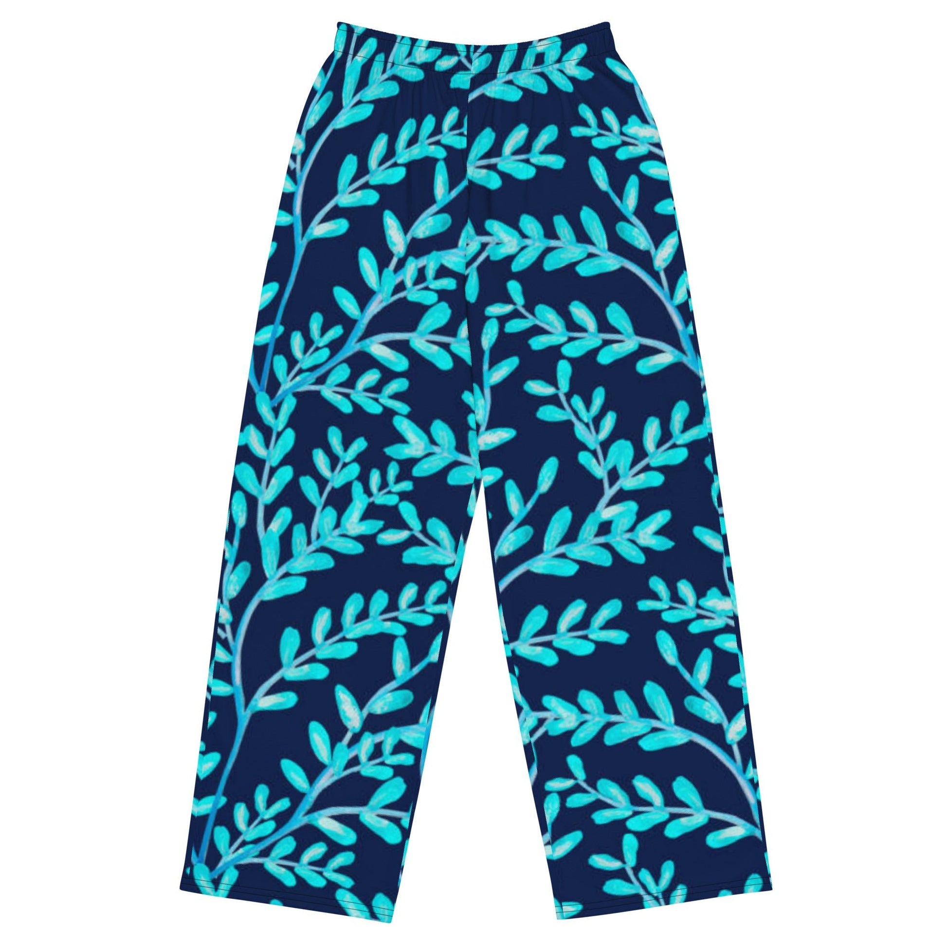All - over print unisex wide - leg pants, Women's Floral Pants - PratSN