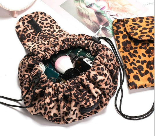 Animal Printing Large Capacity Drawstring Lazy Cosmetic Storage Bag - PratSN
