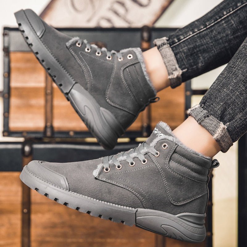 Ankle Boots Men Winter Warm Plush Shoes - PratSN