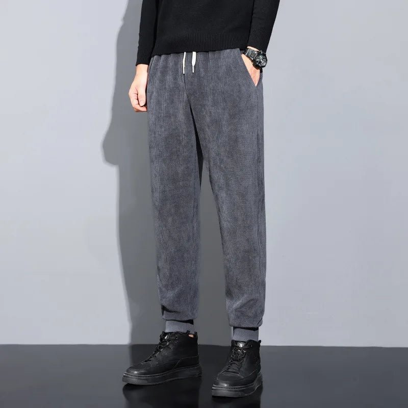 Autumn and Winter High Quality New Korean Commuter Casual Fashion Business Men Corduroy Pants - PratSN