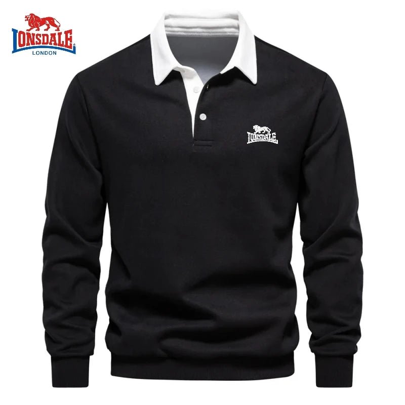 Autumn and winter men's embroidery brand pure cotton long sleeved polo shirt new fashion casual multifunctional jacket top - PratSN
