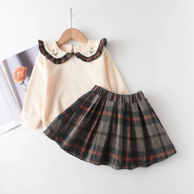 Autumn Fashion Girls Fashion Knitted 2 Pieces Sets Simplicity Sweater Coat Skirt Girls Boutique Outfits Baby Girl Winter Clothes - PratSN