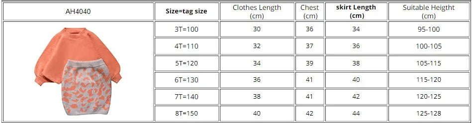 Autumn Fashion Girls Fashion Knitted 2 Pieces Sets Simplicity Sweater Coat Skirt Girls Boutique Outfits Baby Girl Winter Clothes - PratSN