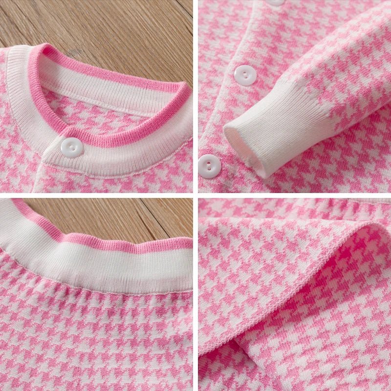 Autumn Fashion Girls Fashion Knitted 2 Pieces Sets Simplicity Sweater Coat Skirt Girls Boutique Outfits Baby Girl Winter Clothes - PratSN