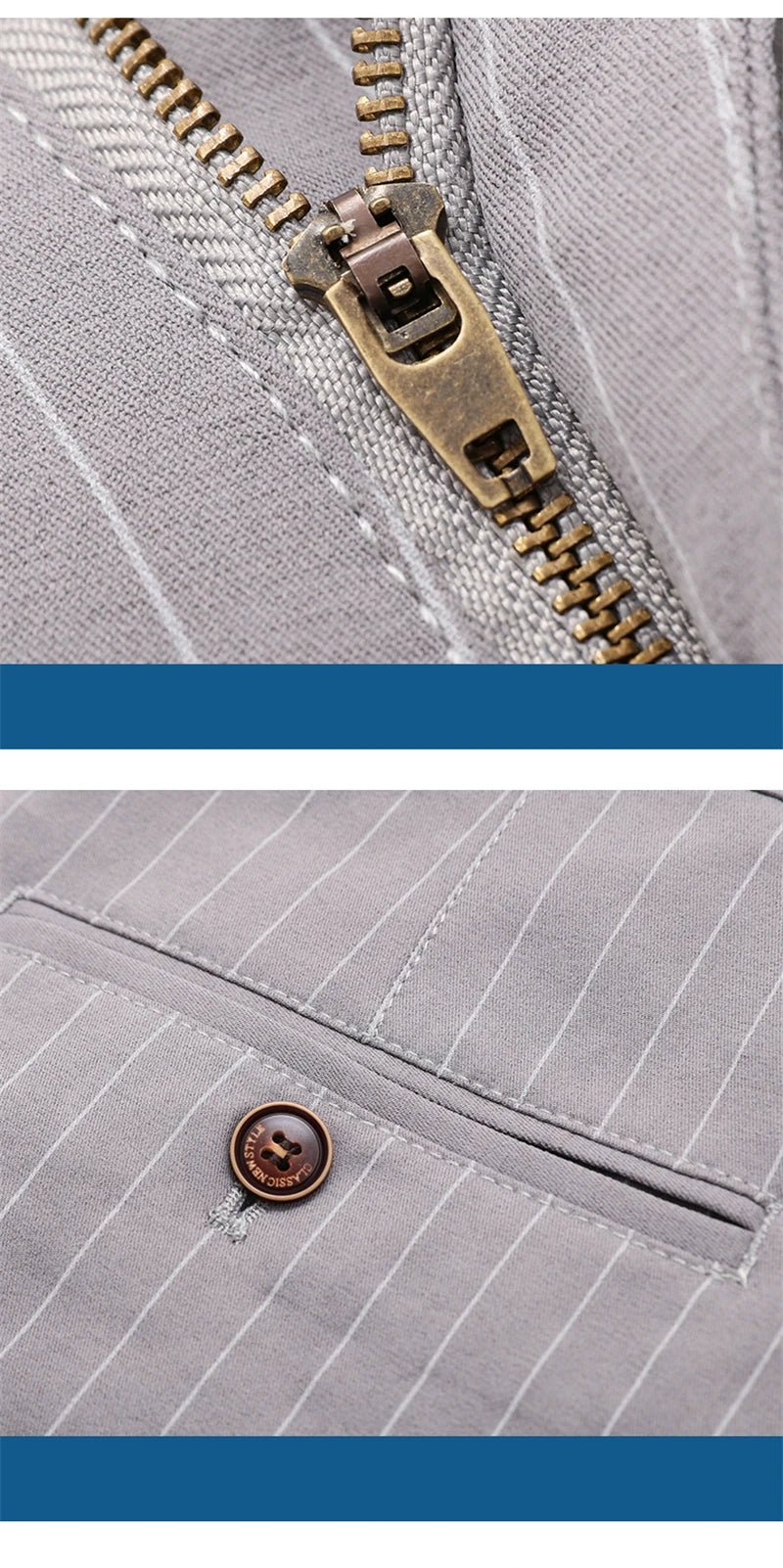 Autumn Stripe Trousers Men Formal Work Business Red Grey Blue Black Slim Fit Iron - free Office Luxury Suit Pants Male 30 - 38 - PratSN