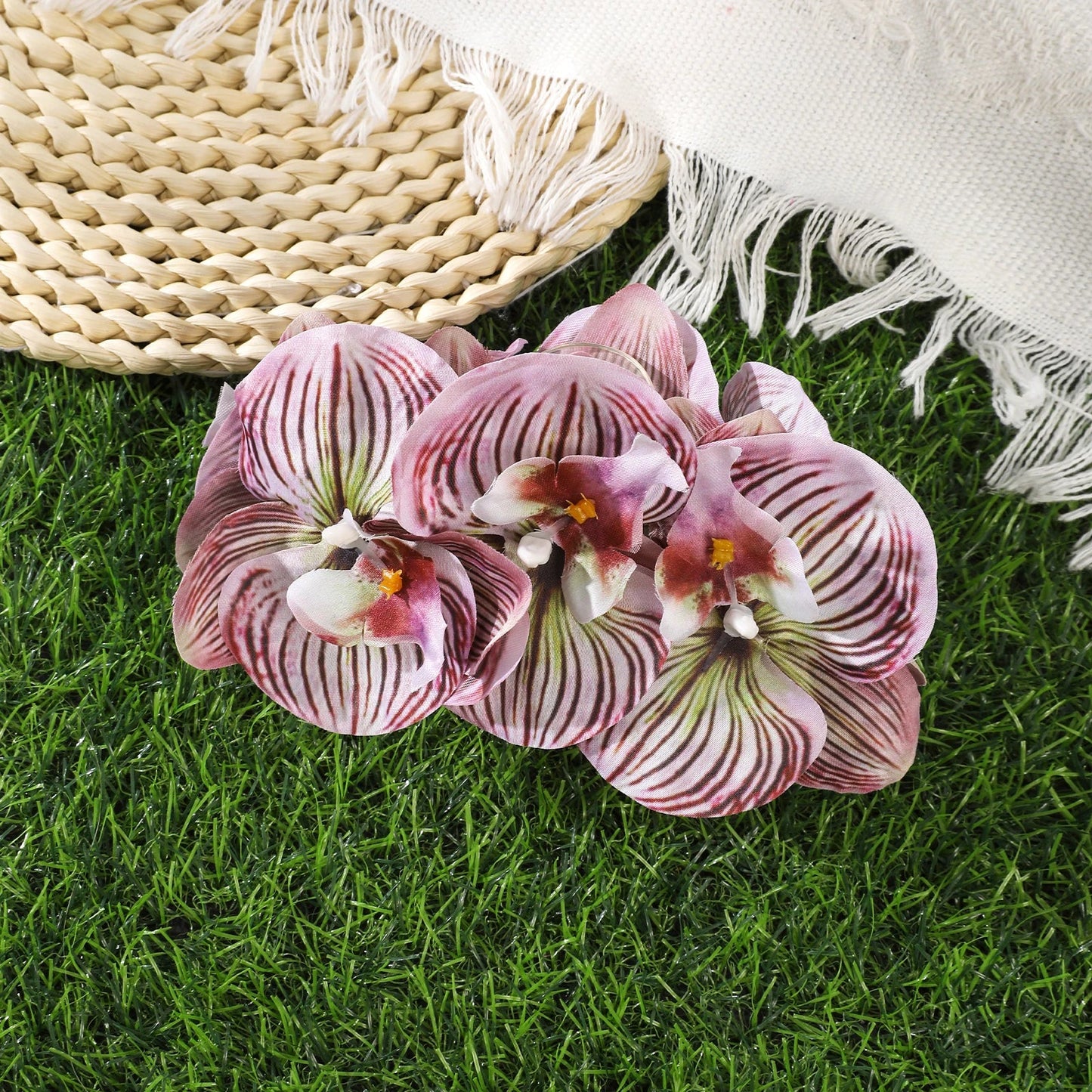 AWAYTR Orchid Flower Hair Claw Clips for Girls Hair Clip Barrette Gladiolus Hair Clamps Valentine's Headwear Hair Accessories - PratSN