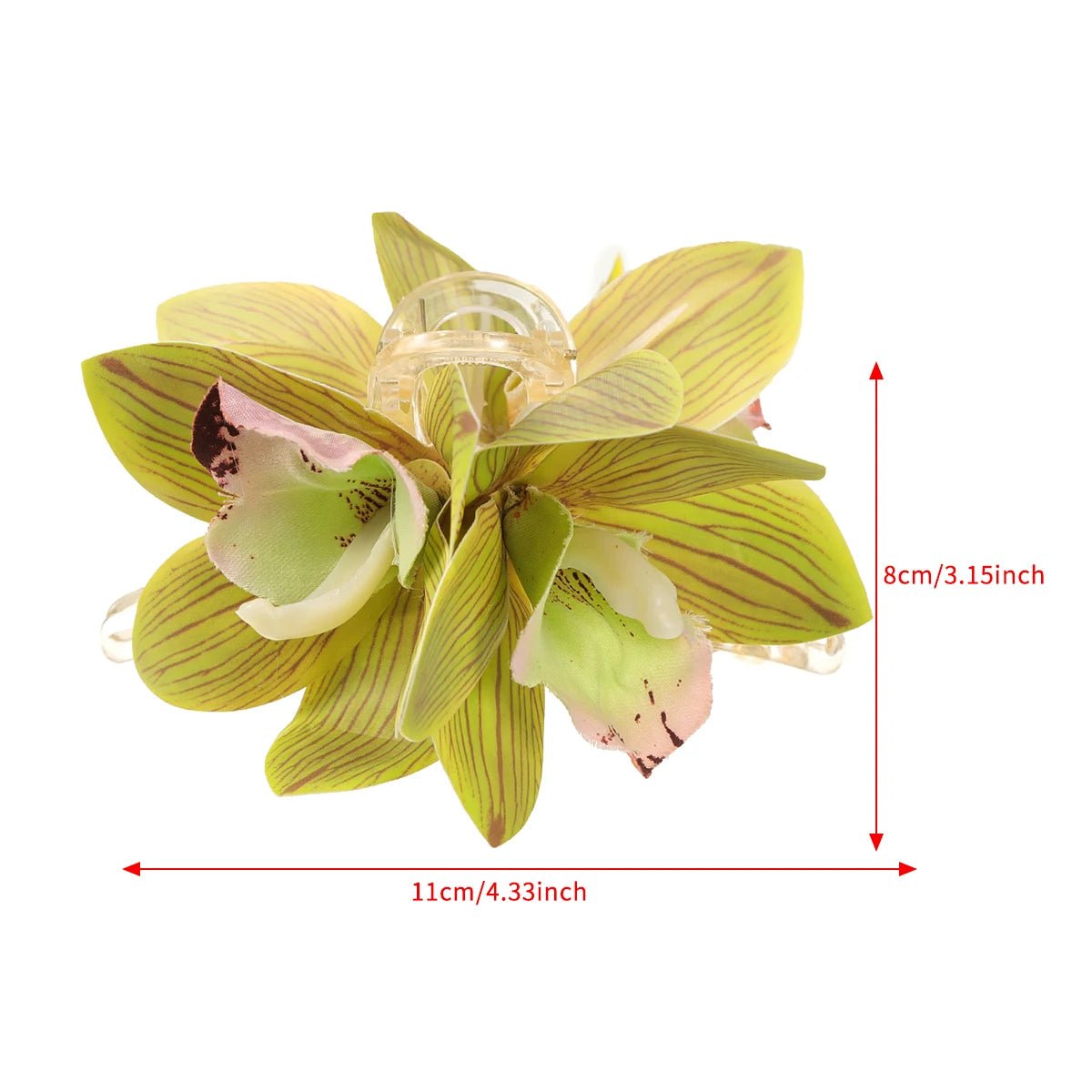 AWAYTR Orchid Flower Hair Claw Clips for Girls Hair Clip Barrette Gladiolus Hair Clamps Valentine's Headwear Hair Accessories - PratSN