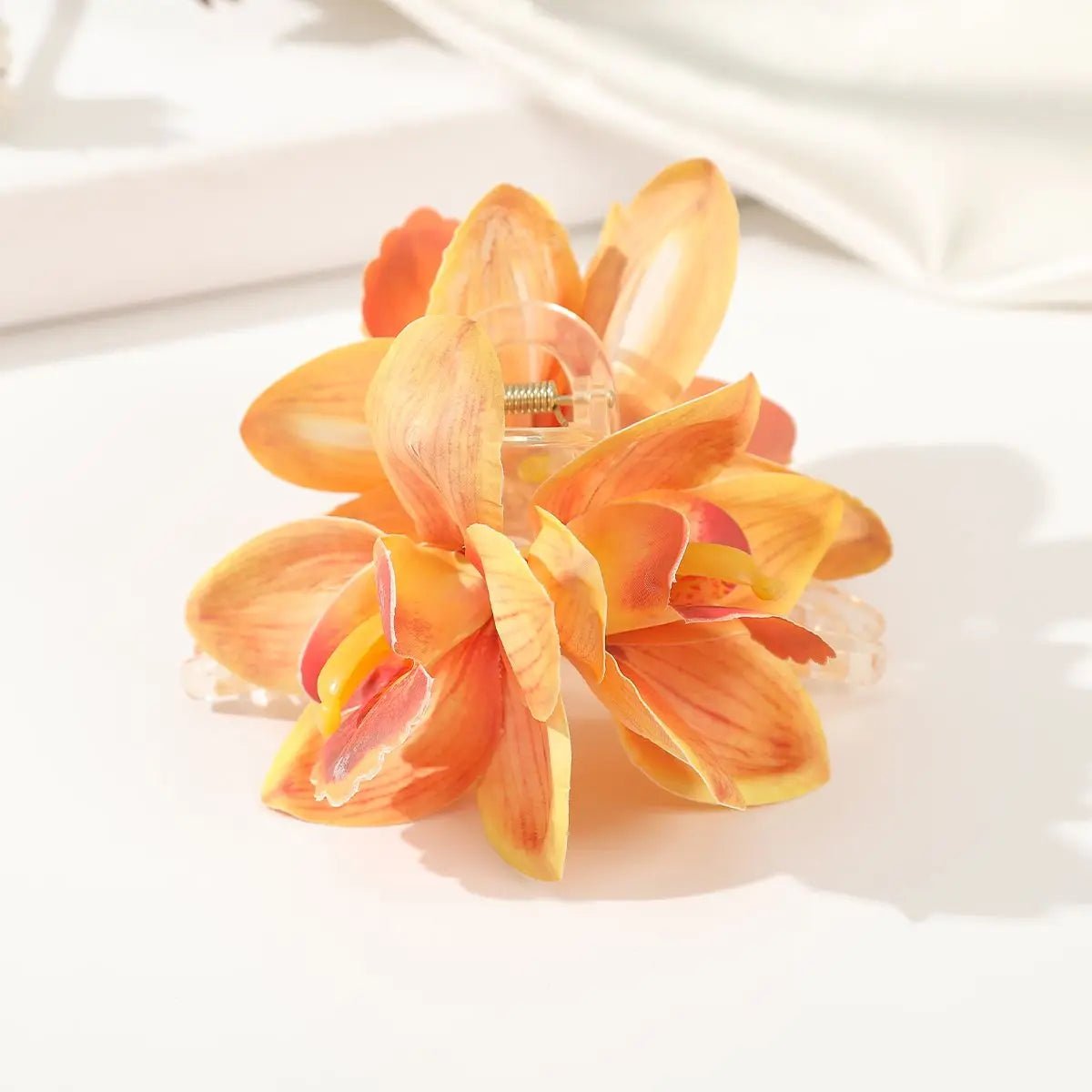 AWAYTR Orchid Flower Hair Claw Clips for Girls Hair Clip Barrette Gladiolus Hair Clamps Valentine's Headwear Hair Accessories - PratSN