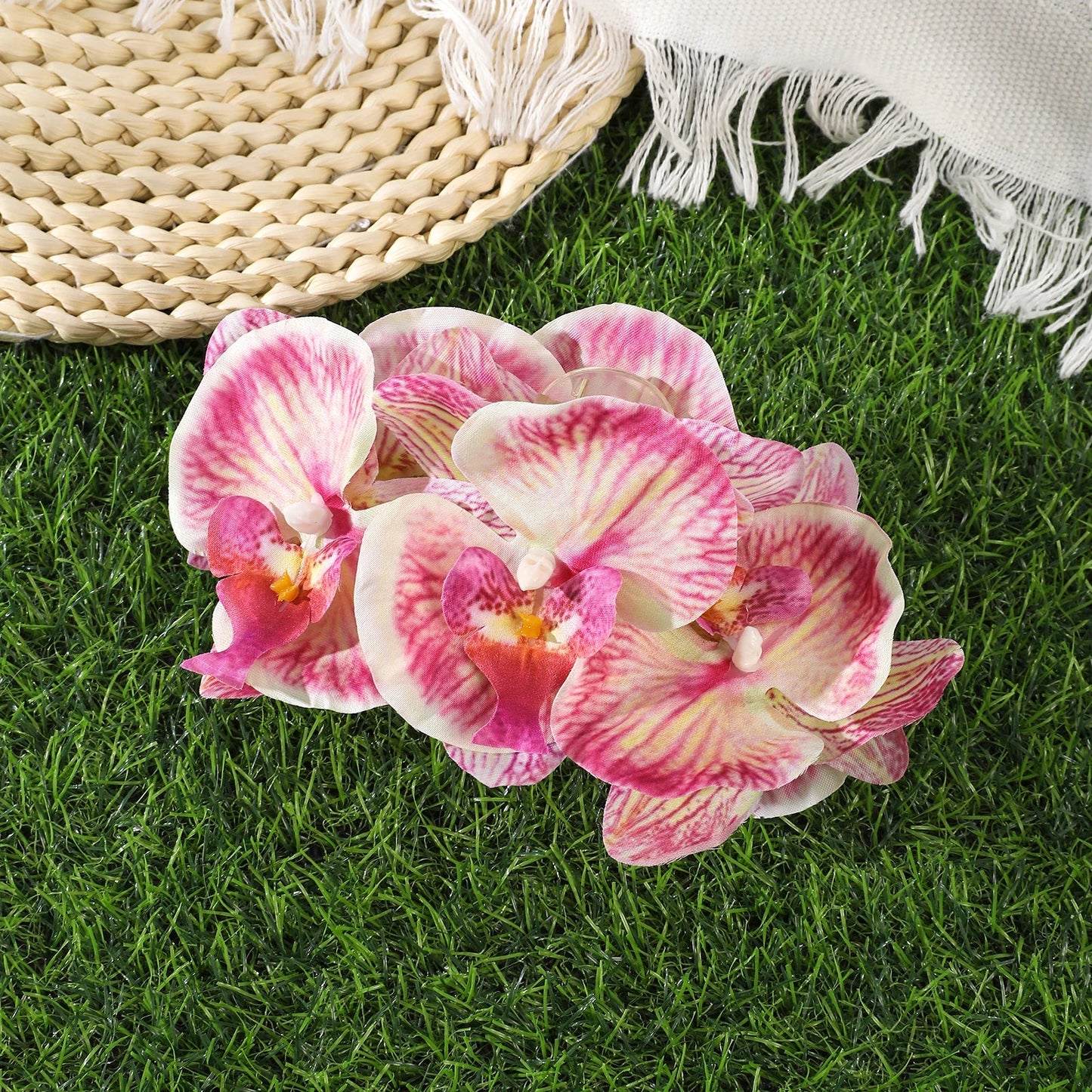 AWAYTR Orchid Flower Hair Claw Clips for Girls Hair Clip Barrette Gladiolus Hair Clamps Valentine's Headwear Hair Accessories - PratSN