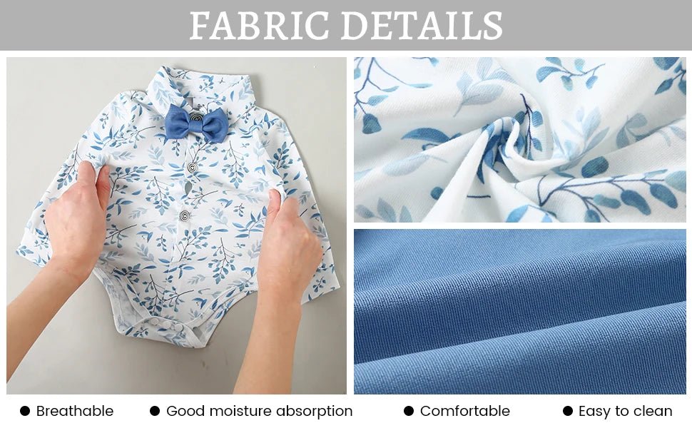 Baby Boy Baptism Outfit Infant First Easter Church Christening Suit Set Toddler Formal Wedding Birthday Party Gift Clothes - PratSN