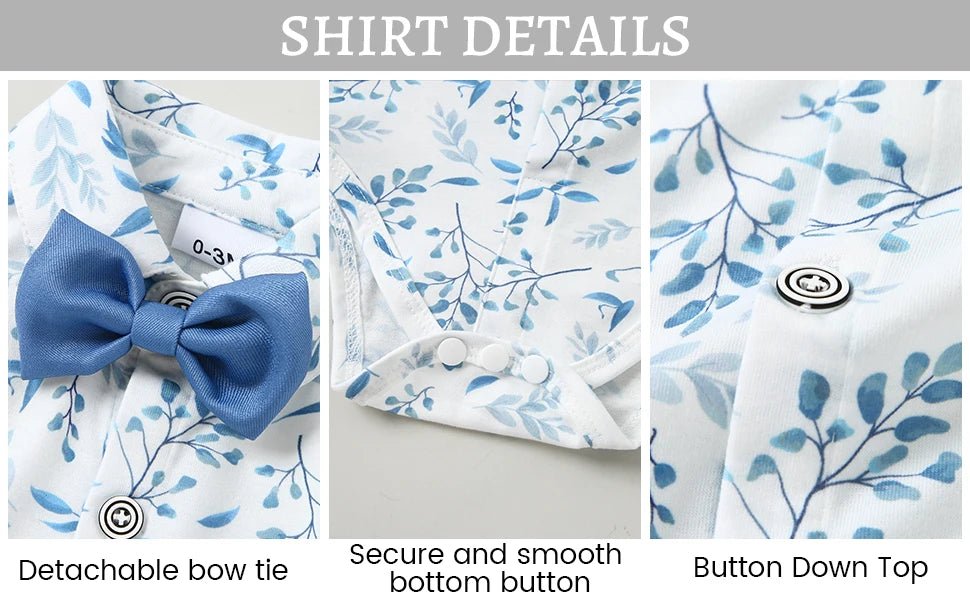 Baby Boy Baptism Outfit Infant First Easter Church Christening Suit Set Toddler Formal Wedding Birthday Party Gift Clothes - PratSN