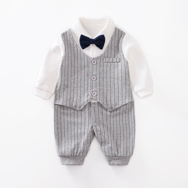 Baby Boy Jumpsuit Spring And Autumn Gentleman Baby Clothes Long - Sleeved - PratSN