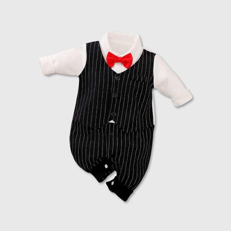 Baby Boy Jumpsuit Spring And Autumn Gentleman Baby Clothes Long - Sleeved - PratSN
