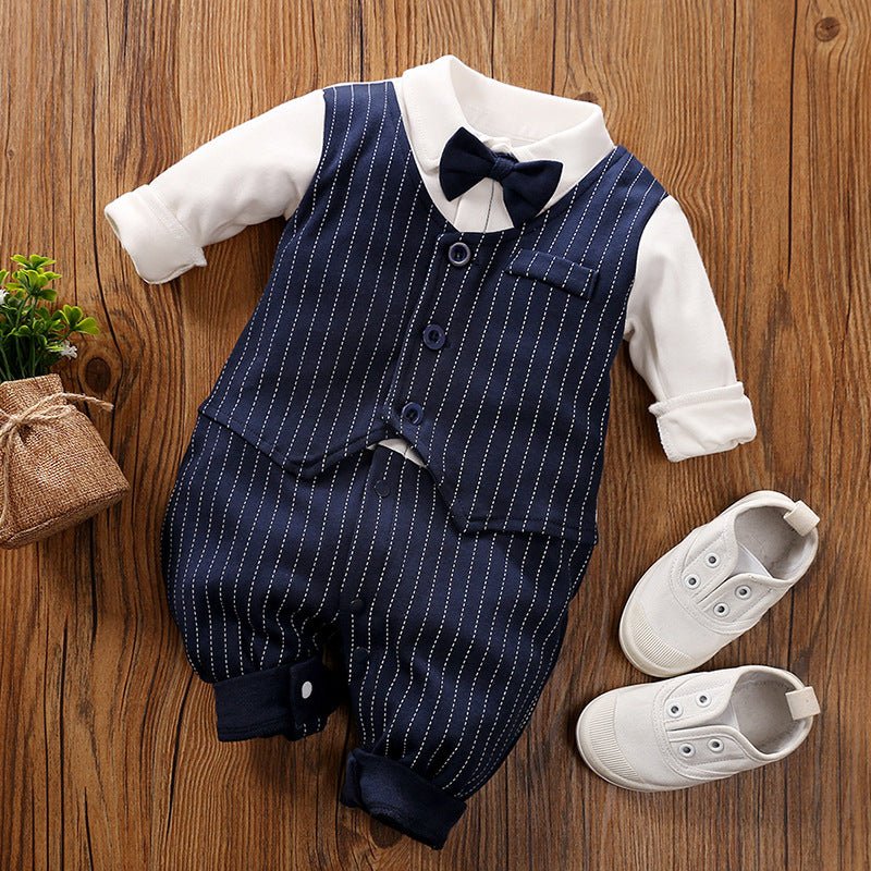 Baby Boy Jumpsuit Spring And Autumn Gentleman Baby Clothes Long - Sleeved - PratSN