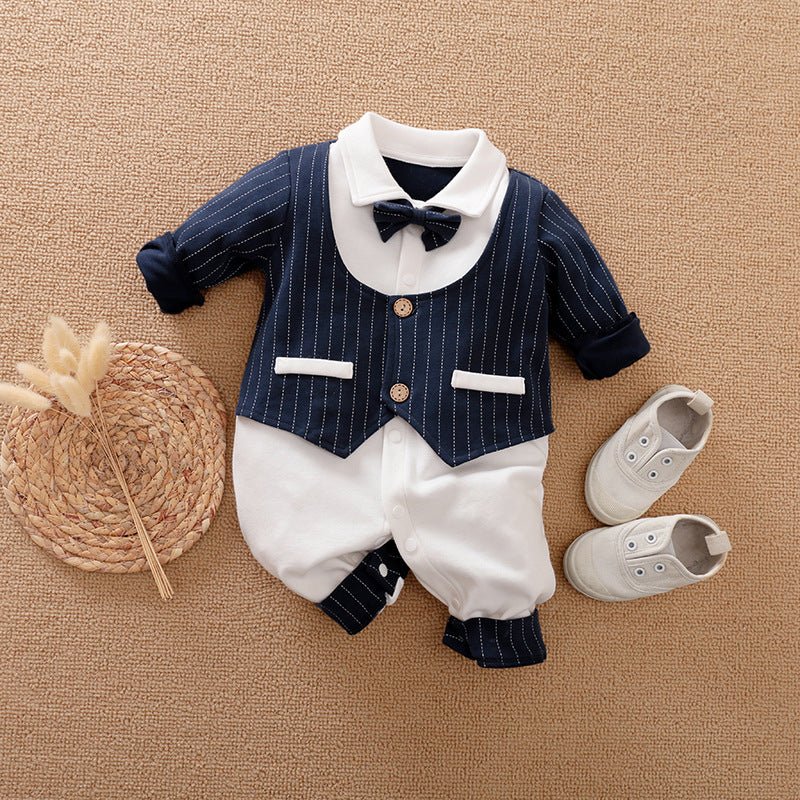 Baby Boy Jumpsuit Spring And Autumn Gentleman Baby Clothes Long - Sleeved - PratSN