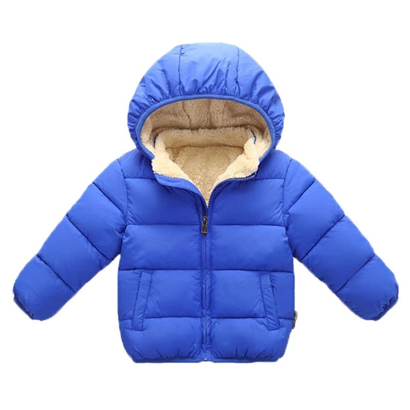 Baby Children Coats Winter Thick Jackets For Boys Warm Plush Thicken Outerwear For Girls Fur Hooded Jacket Kids Clothes Snowsuit - PratSN