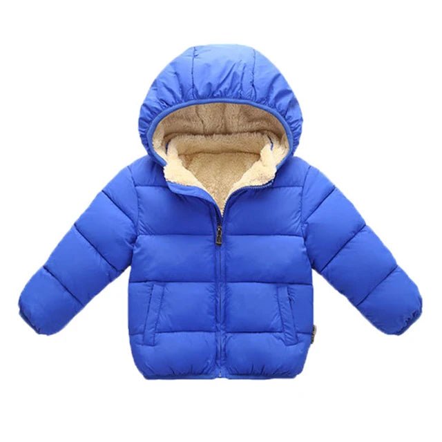 Baby Children Coats Winter Thick Jackets For Boys Warm Plush Thicken Outerwear For Girls Fur Hooded Jacket Kids Clothes Snowsuit - PratSN