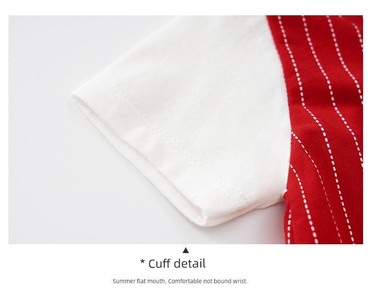 Baby Jumpsuit Suit Summer First Month Old 100 Days Old Hundred Days Banquet One Year Old Celebration Dress Male Baby Clothes Red Gentleman - PratSN