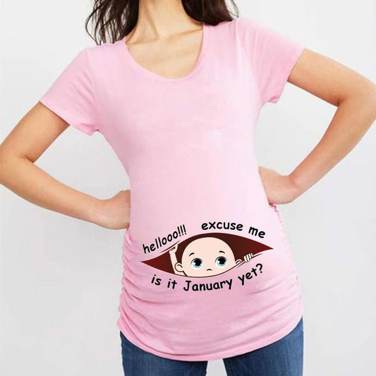 Baby Print Short Sleeve T-shirt Women's Top - PratSN