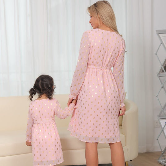 Baby Romper Woven Mother And Daughter Sling Dress - PratSN