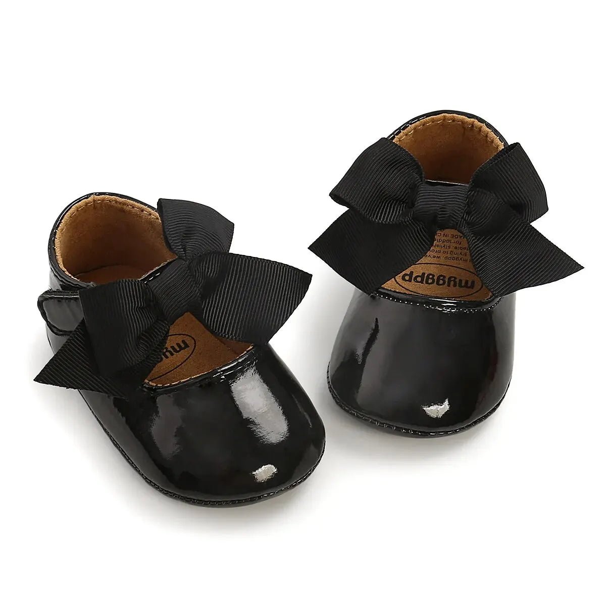 Baby Shoes Bowknot Rubber Sole Anti - slip PU Ballet Slippers Baby Girl Dress Shoes First Walker Toddler Crib Shoes - PratSN