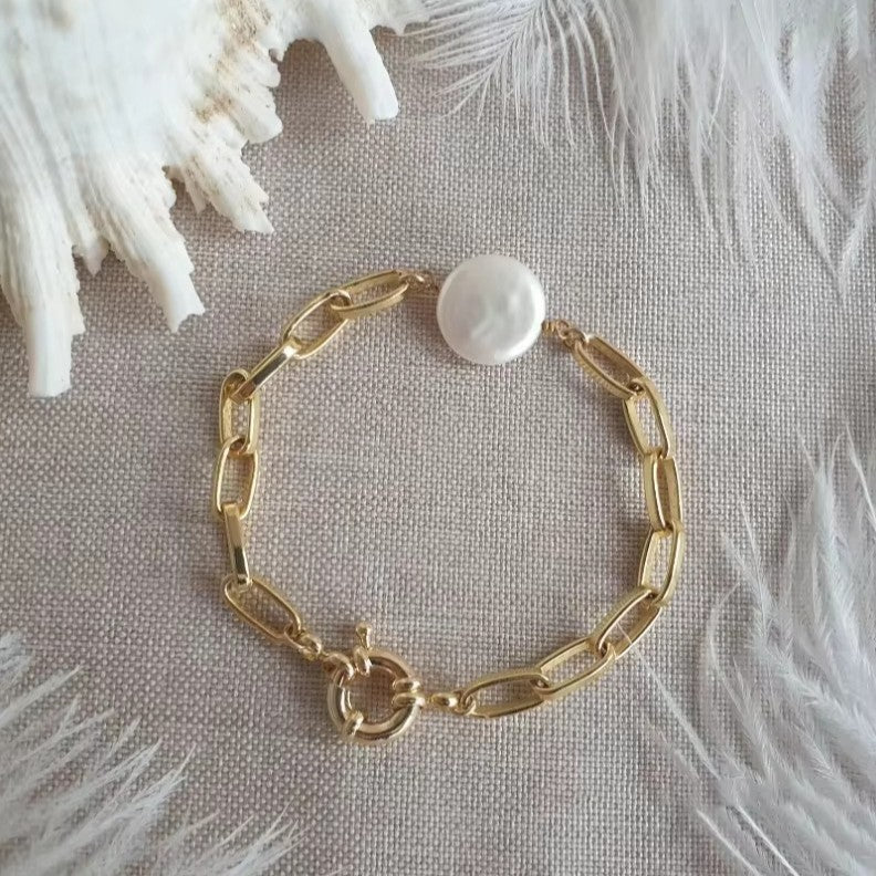 Baroque Freshwater Pearl Bracelet Light Luxury Stainless Steel - PratSN