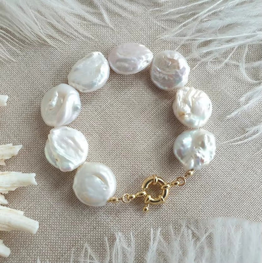 Baroque Freshwater Pearl Bracelet Light Luxury Stainless Steel - PratSN