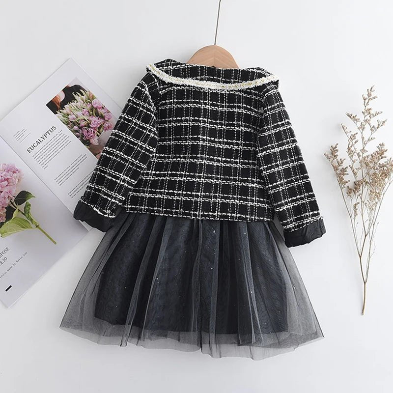 Bear Leader Fashion Kids Girls Princess 2pcs Clothes Set Autumn Winter Children Coat Outwear+Skirts Vintage Outfits Suit 2 - 12Y - PratSN